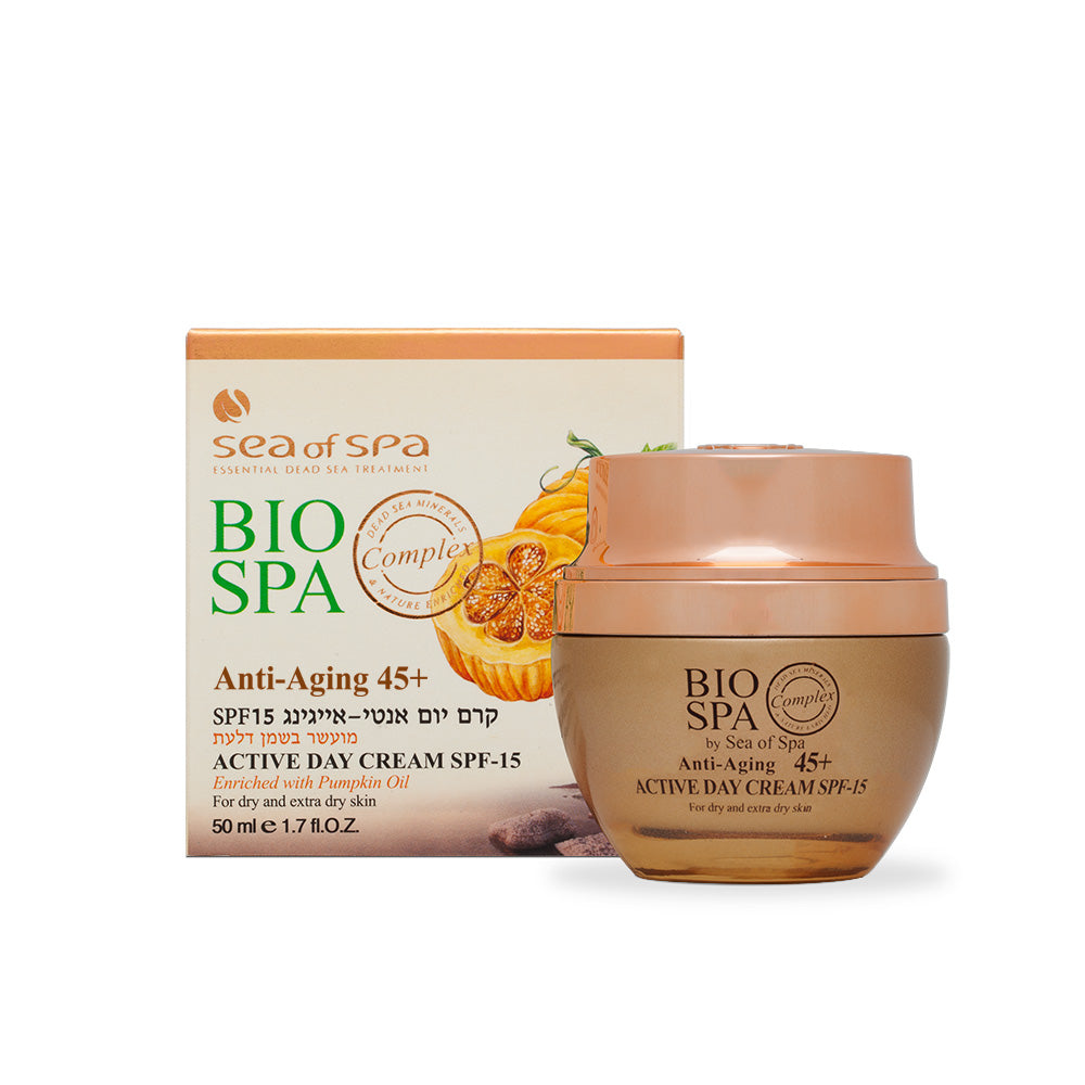 Anti Aging +45 Active Day Cream SPF-15 - SeasideSPA