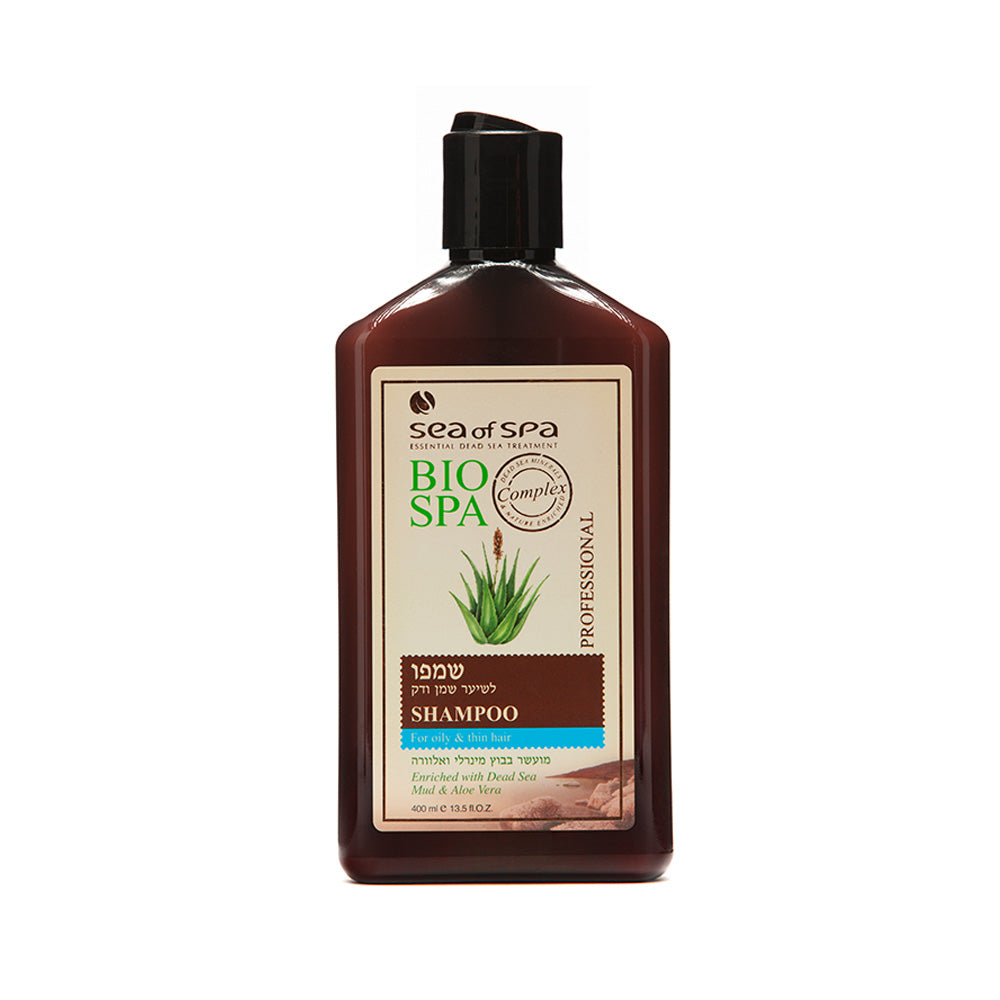 Shampoo for Oily & Thin Hair enriched with Dead Sea Mud & Aloe Vera - SeasideSPA